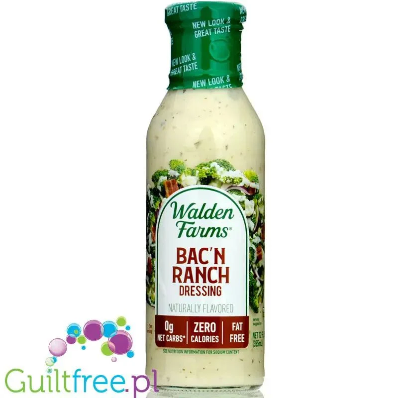 Walden Farms Dressing, Bac'n Ranch USA - 0kcal, sos bekonowo-śmietanowy ze stewią