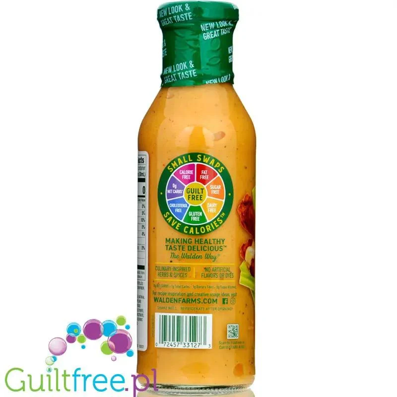 Walden Farms Dressing, Buffalo Ranch USA - 0kcal, pikantny sos do skrzydełek z kurczaka ze stewią