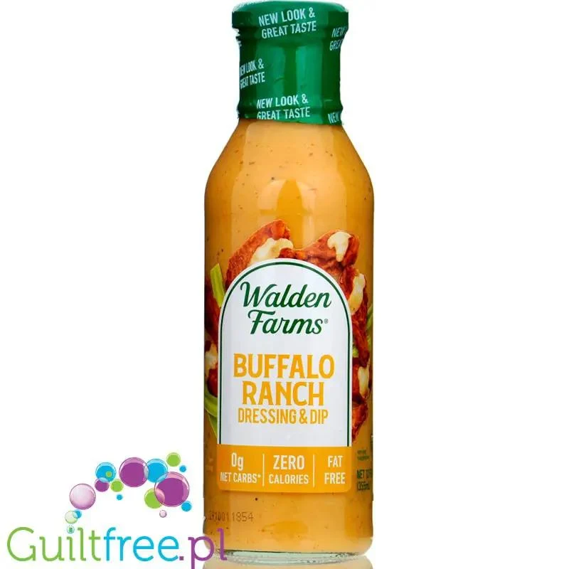 Walden Farms Dressing, Buffalo Ranch USA - 0kcal, pikantny sos do skrzydełek z kurczaka ze stewią