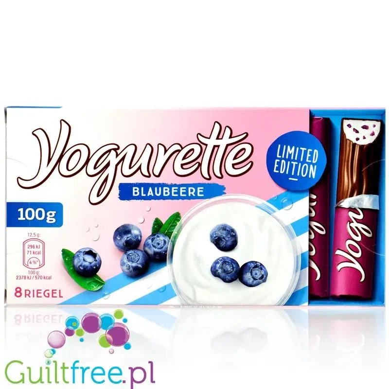 Yogurette Blaubeere (CHEAT MEAL) - batoniki czekoladowe z masą jogurtową z jagodami