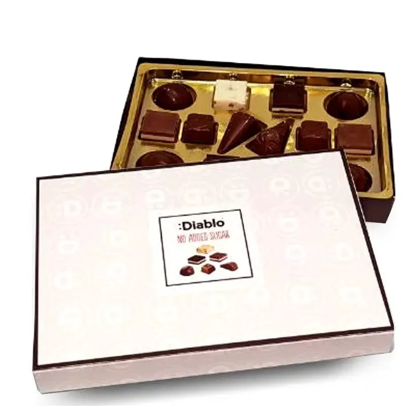 Diablo Luxury Chocolate Box - bombonierka, pralinki czekoladowe bez dodatku cukru