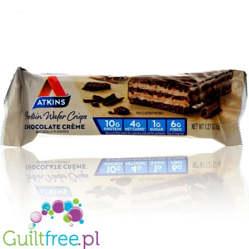 Atkins Wafer Crisps, Chocolate Creme - wafelek proteinowy z kremem czekoladowym