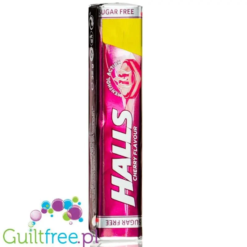 Halls Cherry - cukierki wiśniowe bez cukru