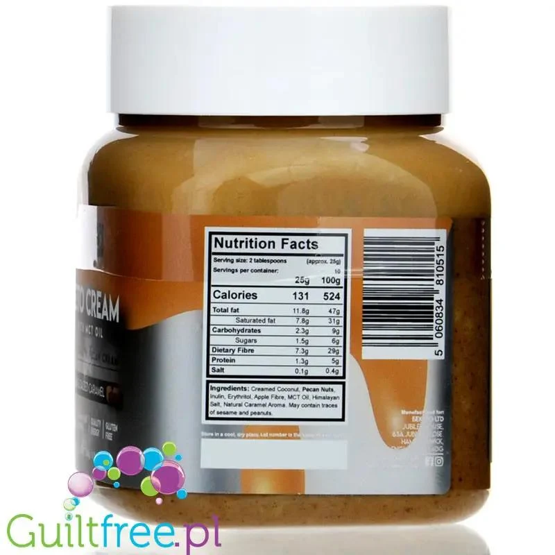 BeKeto Keto Krem™ Pecan & Salted Caramel - krem pekanowo-karmelowy z MCT