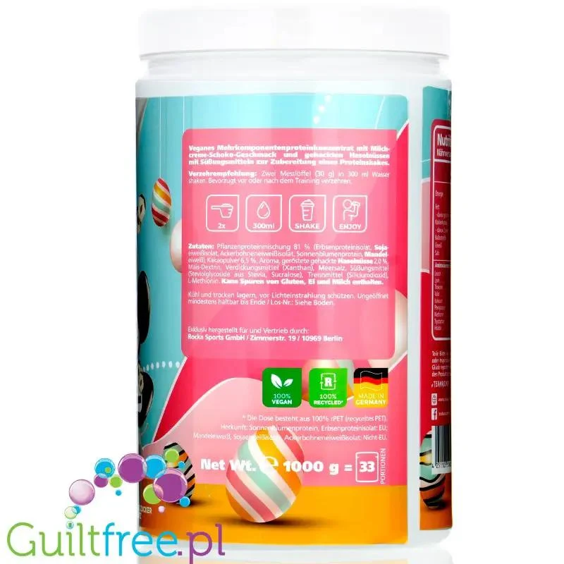 Rocka Nutrition No Whey Milky Choco Eggs 1kg - wegańska odżywka białkowa 5 źródeł białka