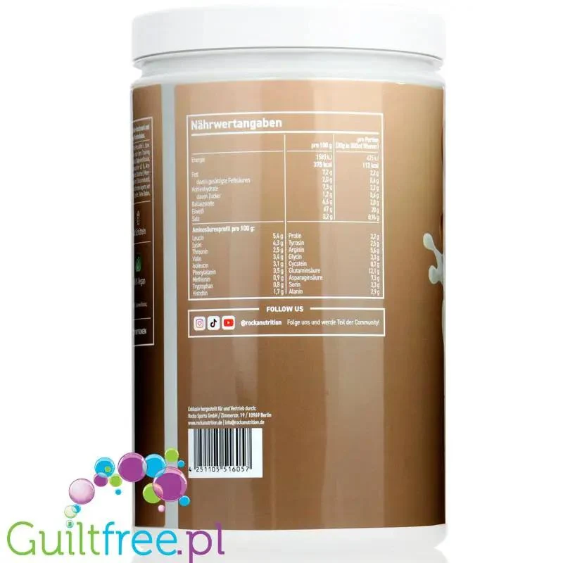 Rocka Nutrition No Whey Milky Choco Eggs 1kg - wegańska odżywka białkowa 5 źródeł białka