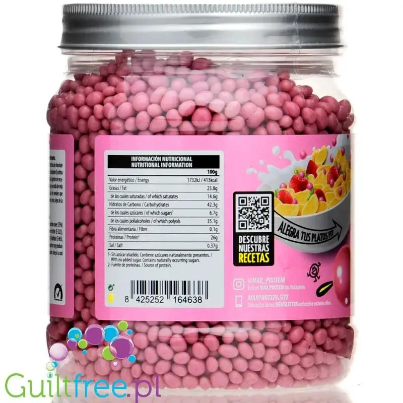 Max® Protein Pops Pink Cake 0,5kg - kulki proteinowe w polewie z czekolady bez cukru
