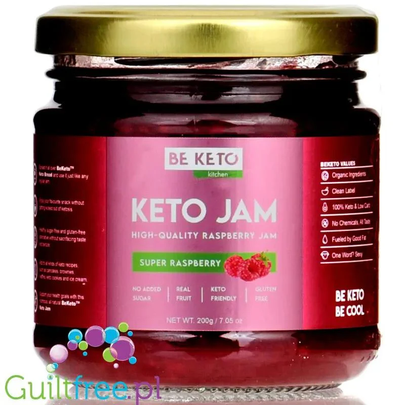 BeKeto Jam Super Raspberry - Keto Dżem™ Super Malina 58kcal z erytrolem i ksylitolem