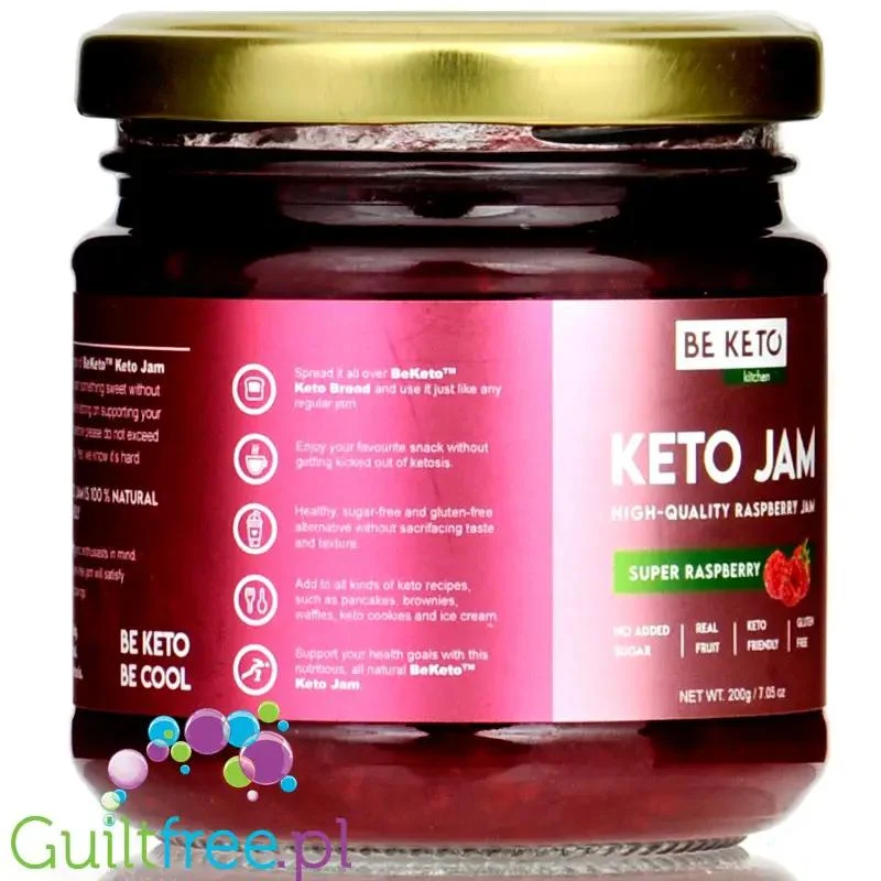 BeKeto Jam Super Raspberry - Keto Dżem™ Super Malina 58kcal z erytrolem i ksylitolem