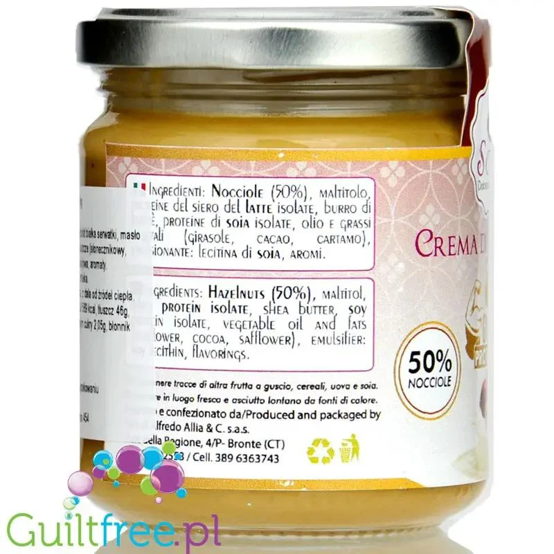 SoFi Gym Proteica Crema di Nocciola - włoski krem z orzechów laskowych z białkiem WPI
