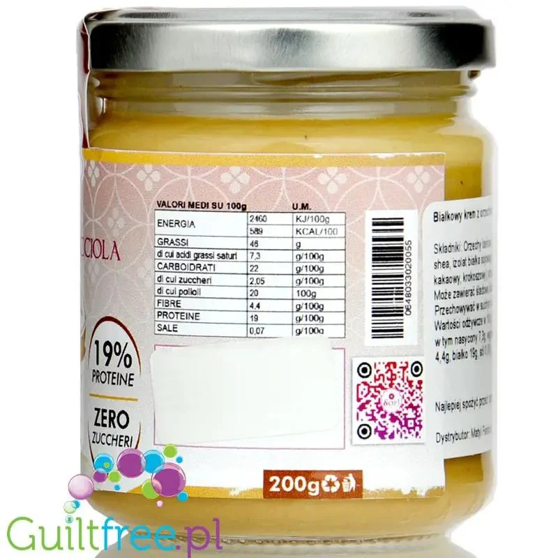 SoFi Gym Proteica Crema di Nocciola - włoski krem z orzechów laskowych z białkiem WPI
