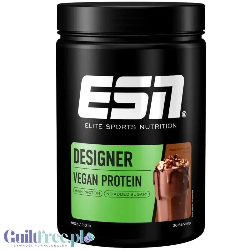 ESN Vegan Designer Protein, Hazelnut Nougat - wegańska odżywka białkowa, smak Czekolada & Orzechy Laskowe
