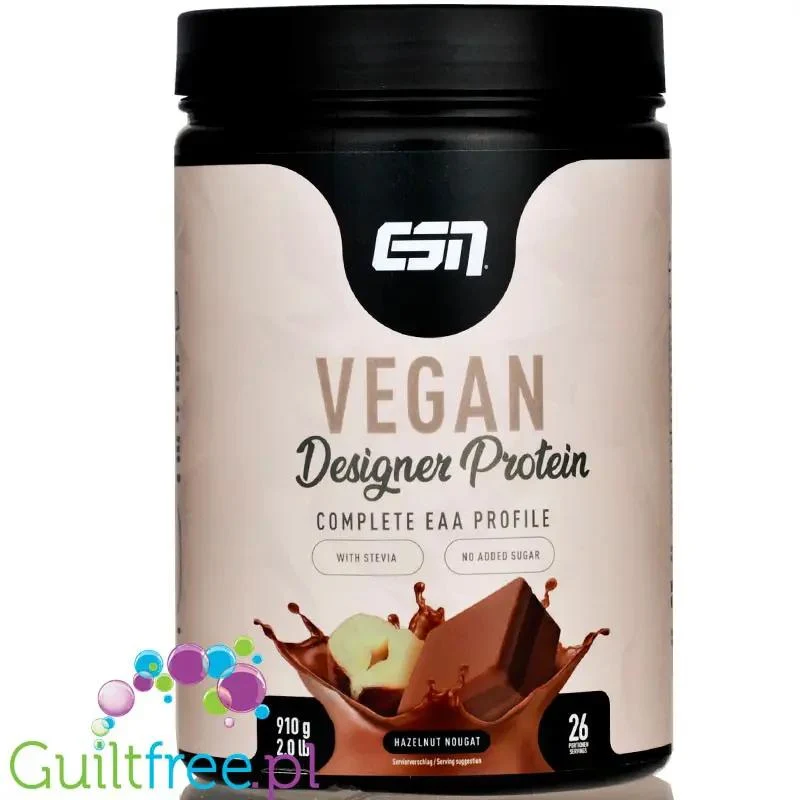 ESN Vegan Designer Protein, Hazelnut Nougat - wegańska odżywka białkowa, smak Czekolada & Orzechy Laskowe