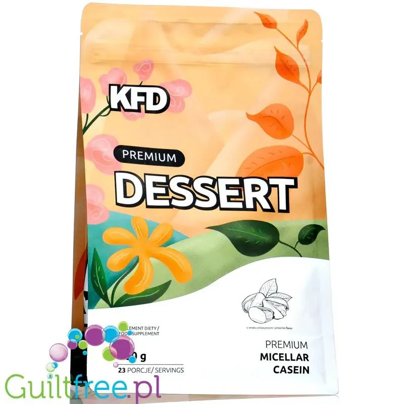 KFD Premium Protein Dessert Casein Pistachio - kazeina o smaku pistacjowym, gęste biako