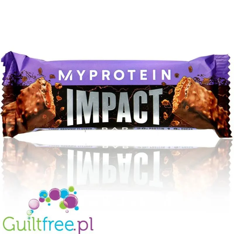 MyProtein Impact Bar Fudge Brownie - baton białkowy Brownie, Karmel & Mleczna Czekolada, 20g białka & 230kcal