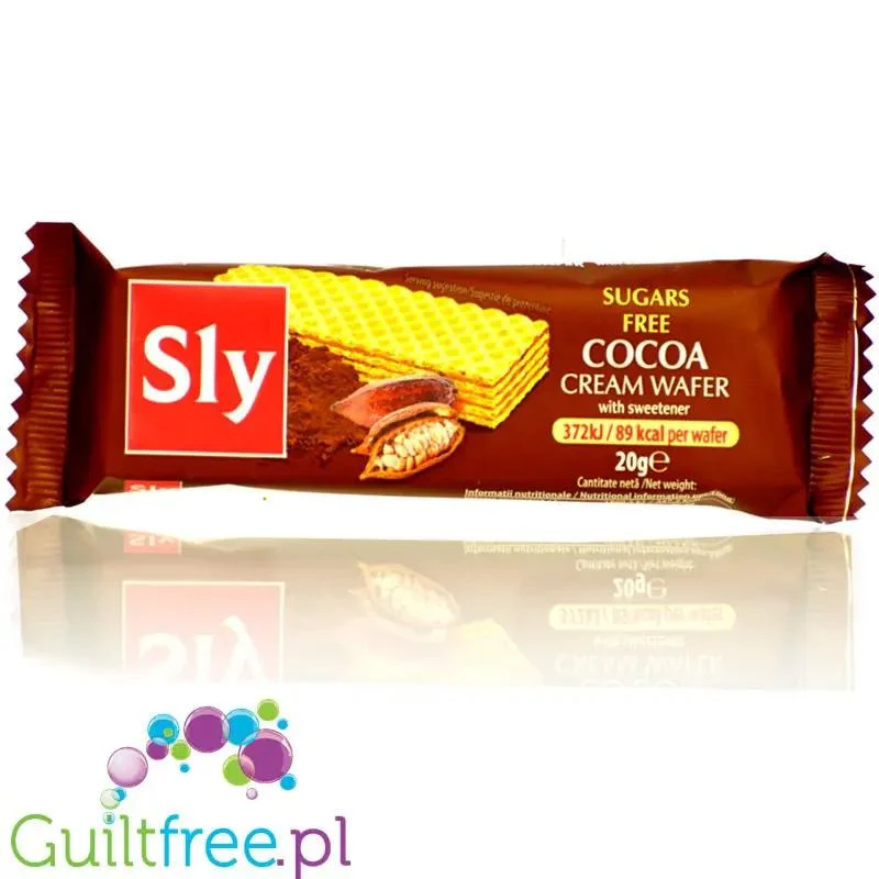 Sly Nutritia Cocoa Cream Wafer 89kcal - wafelek z kremem kakaowym bez cukru