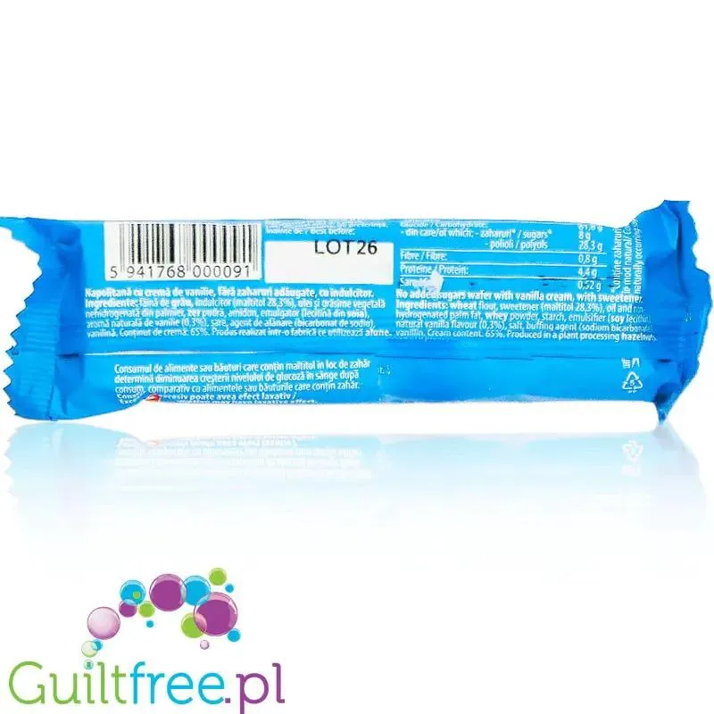 Sly Nutritia Vanilla Wafer 92kcal - wafelek z kremem waniliowym bez cukru
