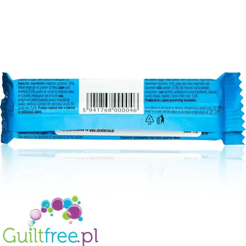Sly Nutritia Milk Chocolate 118kcal - mleczna czekoladka bez dodatku cukru