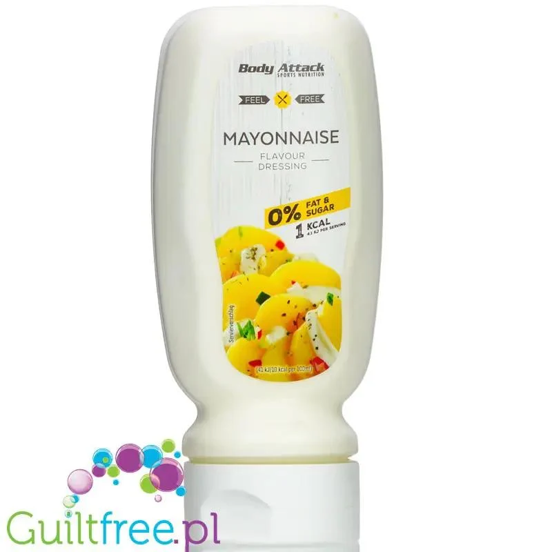 Body Attack Mayonnaise - beztłuszczowy wegański sos majonezowy 10kcal