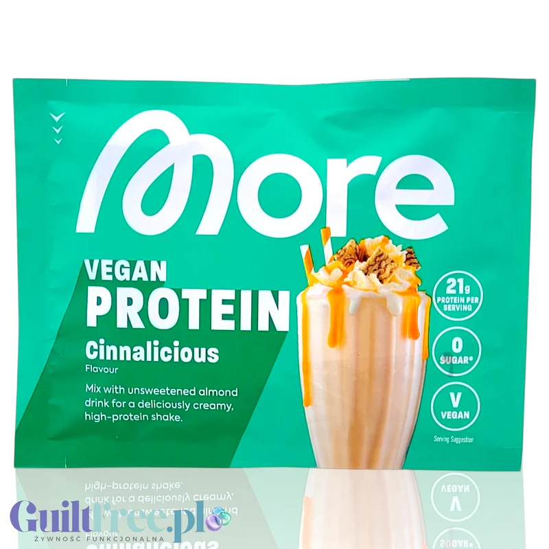 More Nutrition Total Vegan Protein Cinnalicious - pyszna wegańska odżywka białkowa o smaku cynamonowych mini