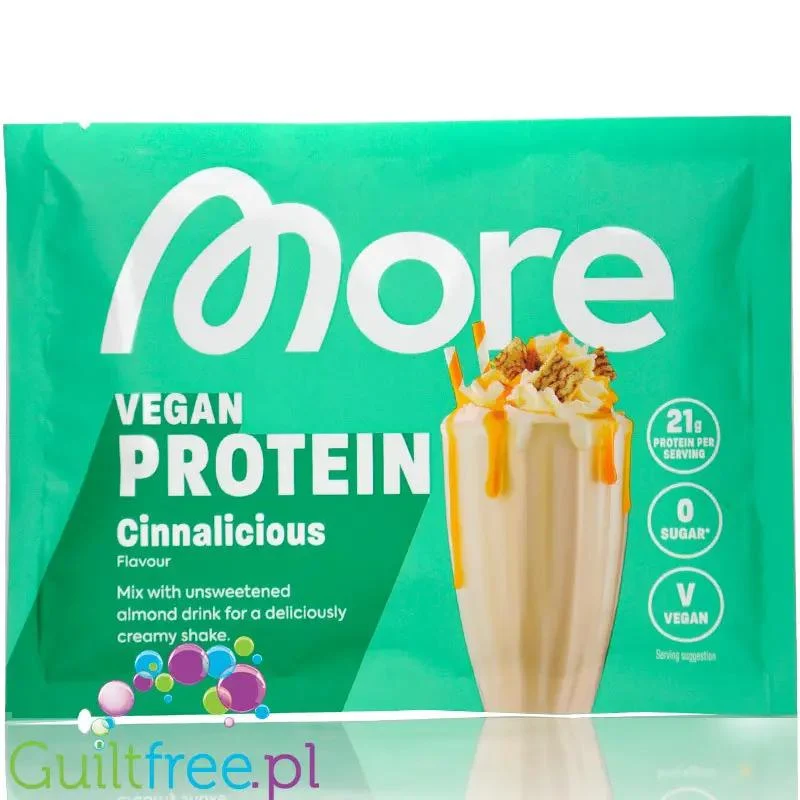 More Nutrition Total Vegan Protein Cinnalicious - pyszna wegańska odżywka białkowa o smaku cynamonowych mini