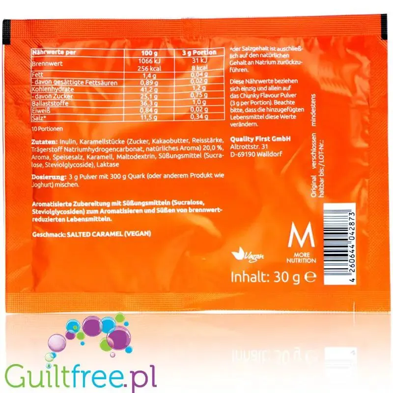 More Nutrition Chunky Flavor Salted Caramel 30g - wegański aromat w proszku, Solony Karmel