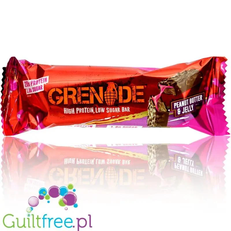 Grenade Carb Killa Peanut Butter & Jelly, baton białkowy 20g białka