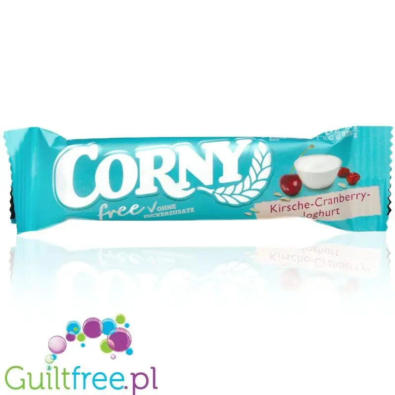 Corny Free Cherry-Cranberry-Joghurt - batonik zbożowy bez cukru 69kcal