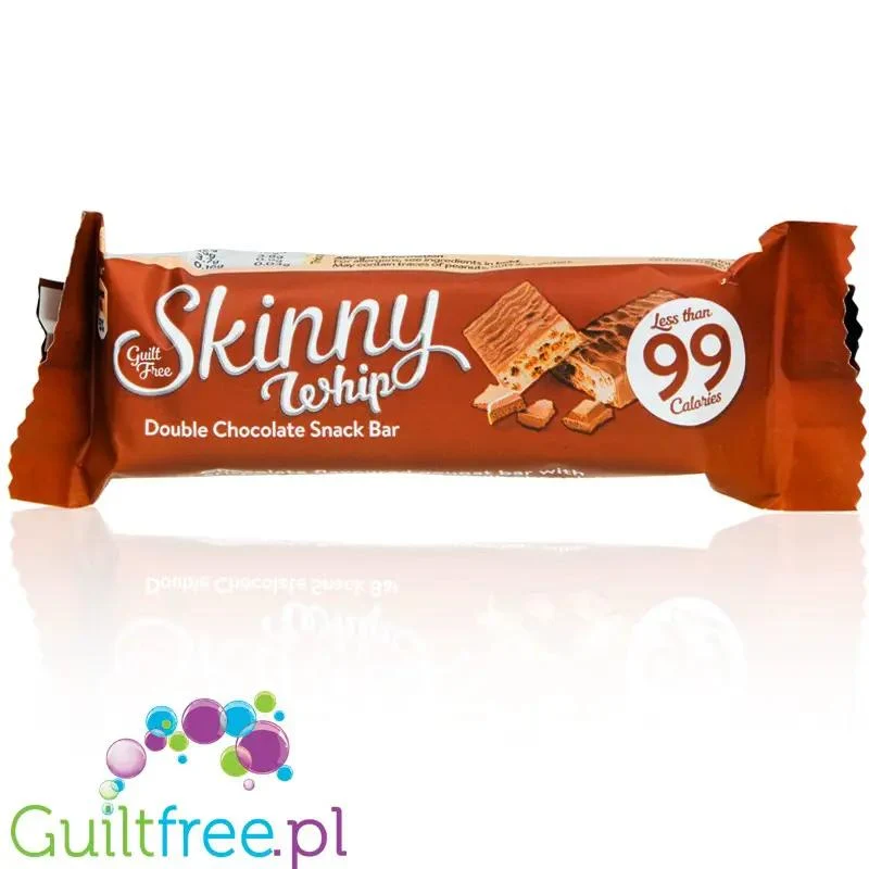Skinny Whip Double Chocolate - batonik 80kcal, Mleczna Czekolada