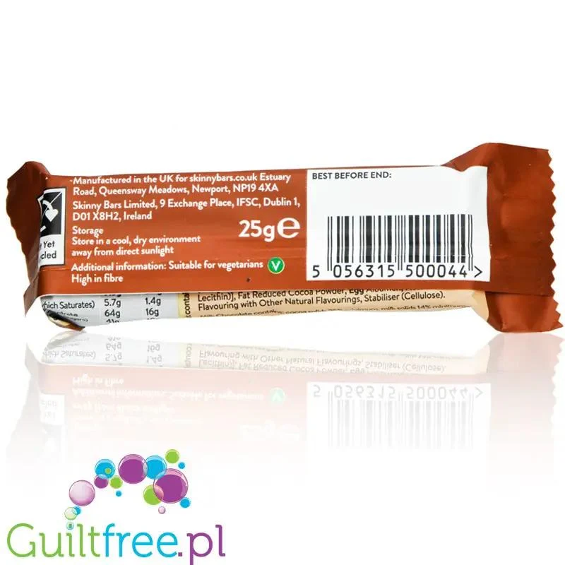 Skinny Whip Double Chocolate - batonik 80kcal, Mleczna Czekolada