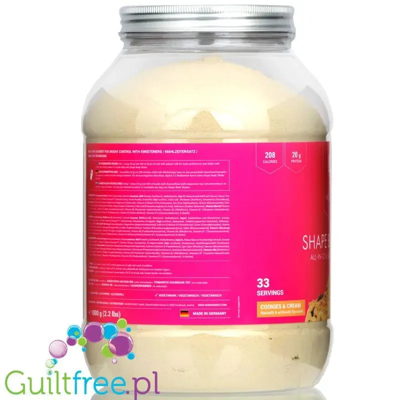 Women's Best Shape Body Shake Cookies & Cream - koktajl do kontroli masy ciała z Carnipure®, Nutriose® i zieloną herbatą