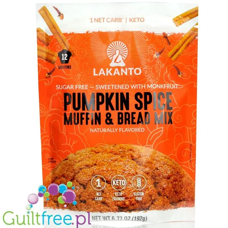 Lakanto Pumpkin Spice Muffin & Bread Mix - mieszanka do wypieku keto babeczek i ciasta