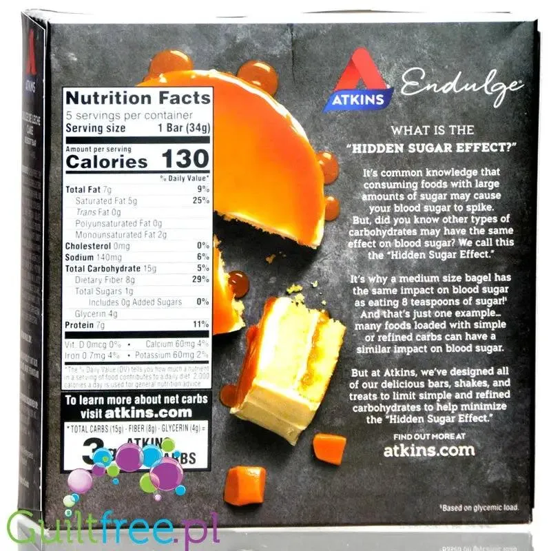 Atkins Endulge Dulce de Leche Cake, PUDEŁKO x 5szt