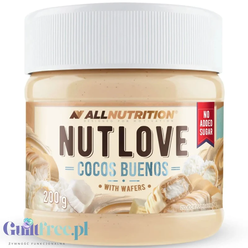 NUTLOVE Cocos Buenos With Wafers 200g - krem kokosowo-migdałowy bez dodatku cukru