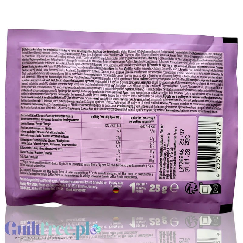 More Nutrition Total Protein Cinnalicious - kazeina z WPC i laktazą, smak CinniMinis