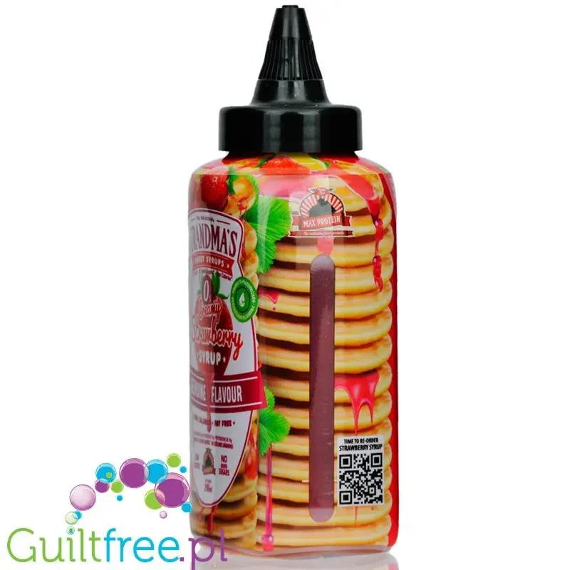 Max Protein Grandma's Sweet Syrup Creamy Strawberry - kremowy sos truskawkowy bez dodatku cukru