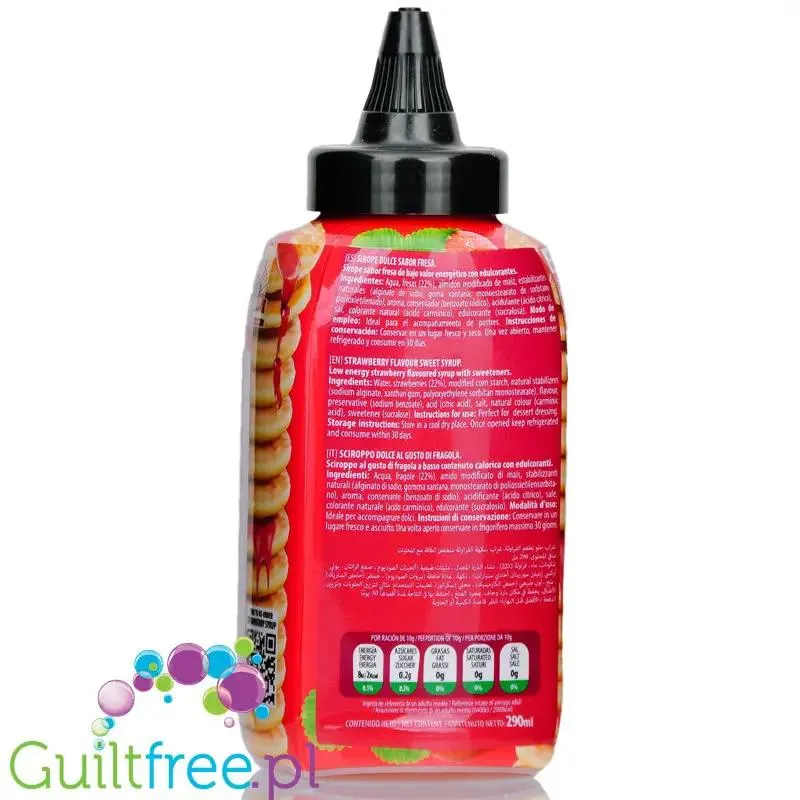 Max Protein Grandma's Sweet Syrup Creamy Strawberry - kremowy sos truskawkowy bez dodatku cukru