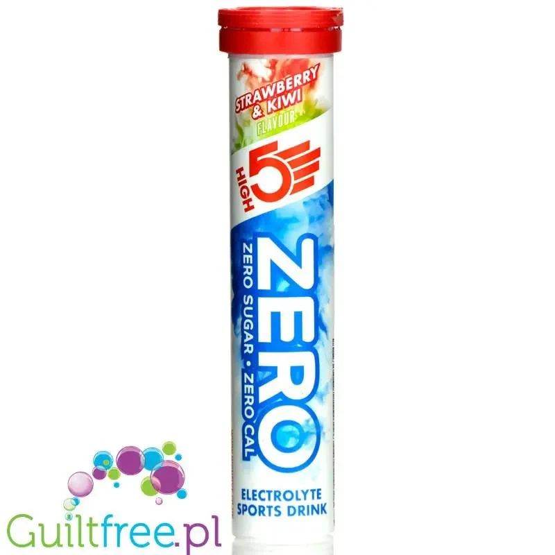 HIGH5 Zero Strawberry & Kiwi - elektrolity bez cukru w tabletkach, smak kiwi & truskawka