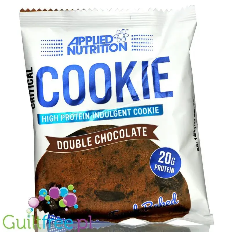 Applied Nutrition Critical Cookie Double Chocolate - wielgachne ciacho proteinowe 17g białka bez słodzików, smak czekoladowy