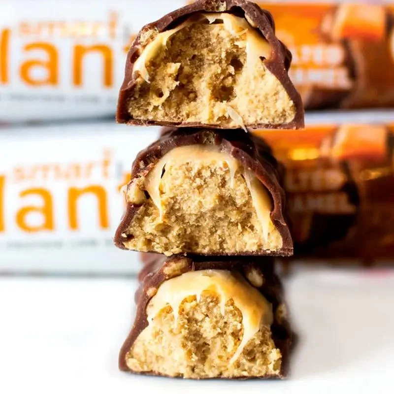Phd Smart Plant Salted Caramel - wegański baton proteinowy bez cukru, Solony Karmel & Orzechy Ziemne