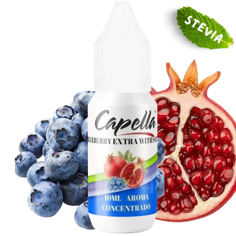 Capella Blueberry Pomegranate (Stevia) - skoncentrowany aromat spożywczy bez cukru i bez tłuszczu, ze stewią