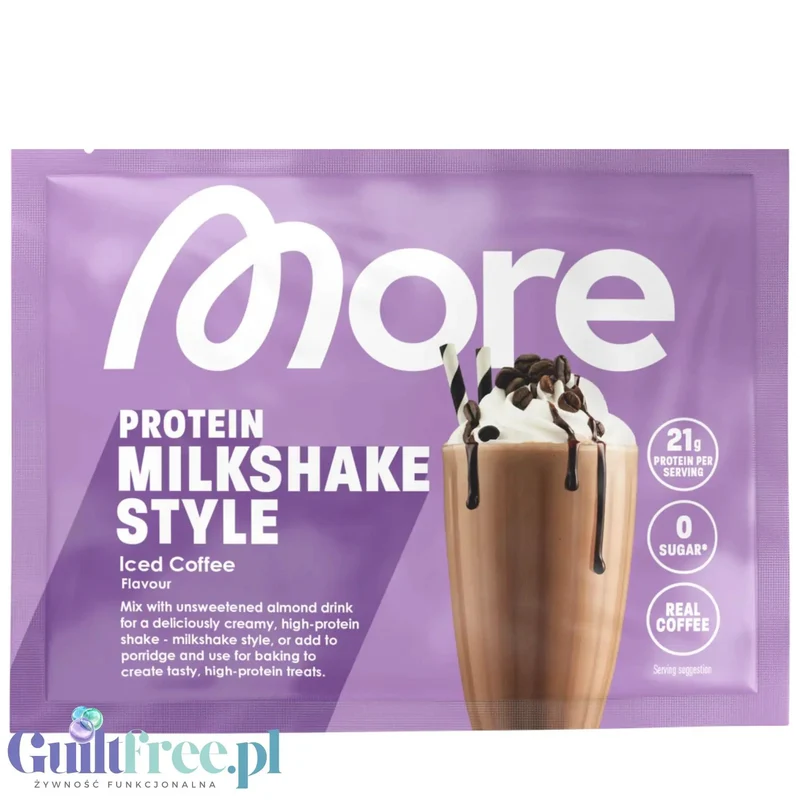 More Nutrition Total Protein Iced Coffee - kazeina z WPC i laktazą, smak Kawa Mrożona