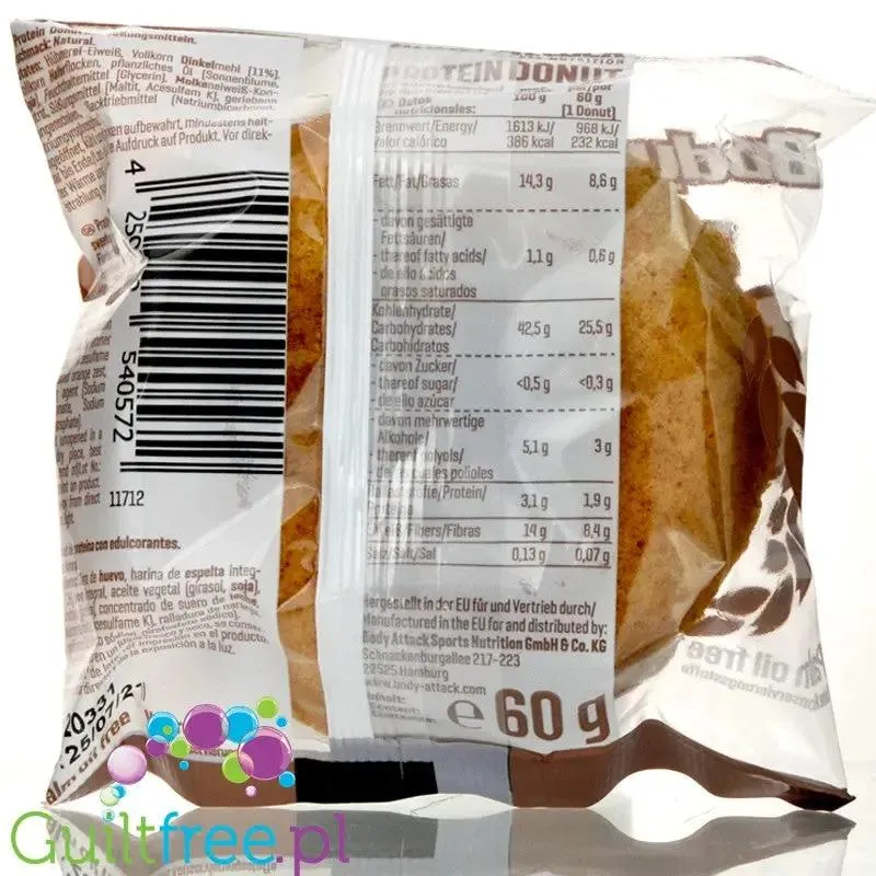 Body Attack Protein Donut Natural - pączek proteinowy