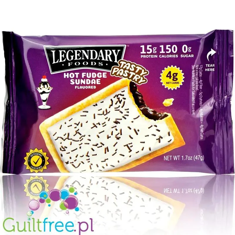 Legendary Foods Tasty Pastry Hot Fudge Sundae - nadziewane ciacho na ciepło bez cukru, jak Pop Tarts