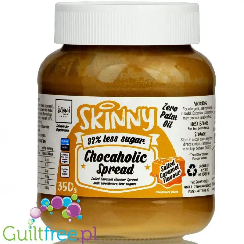 Skinny Food Chocaholic Salted Caramel - krem Słony Karmel do smarowania bez dodatku cukru