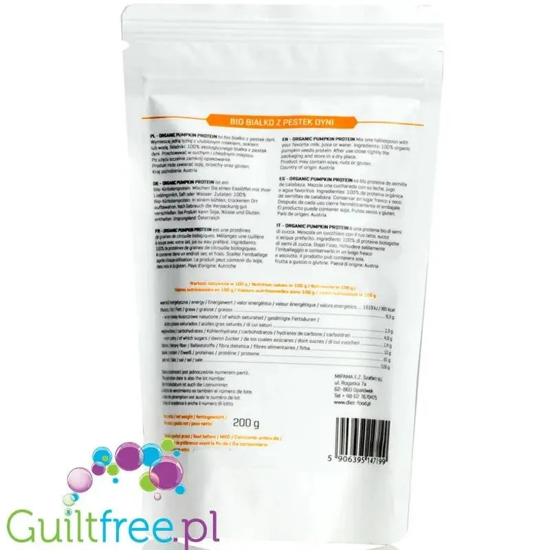 Diet Food Organic Pumpkin Protein - organiczne białko dyniowe
