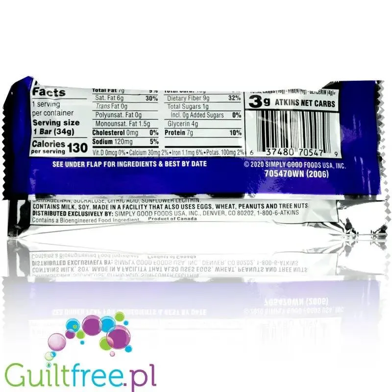 Atkins Endulge Chocolate Caramel Fudge 130kcal - baton czekoladowo-karmelowy bez cukru