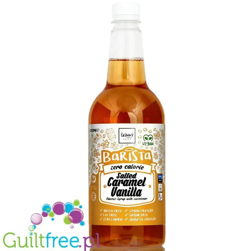 Skinny Food Barista Salted Caramel Vanilla 1L - syrop zero kalorii do kawy, bez cukru