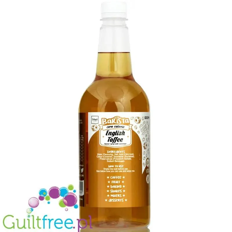 Skinny Food Barista Salted Caramel Vanilla 1L - syrop zero kalorii do kawy, bez cukru