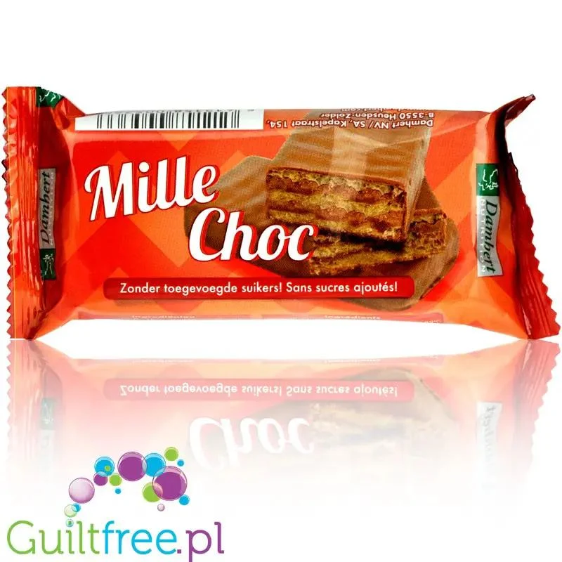 Damhert Mille Choc - wafelek w mlecznej czekoladzie bez dodatku cukru